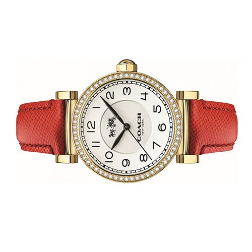 Coach Madison White Dial Red Leather Strap Watch for Women - 14502400 Buy Now By Coach