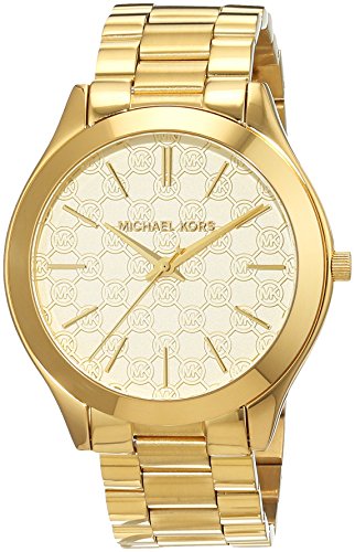 Michael Kors Slim Runway Gold Dial Gold Steel Strap Watch for Women - MK3335 Buy Now By Michael Kors
