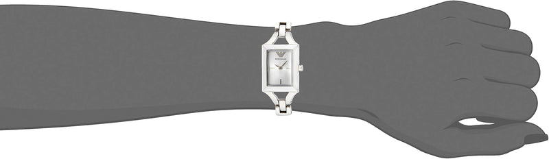 Emporio Armani Chiara Analog Silver Dial Black Leather Strap Watch For Women - AR7372 Buy Now By Emporio Armani