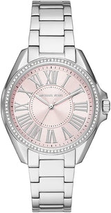 Michael Kors Kacie Three Hand Pink Dial Silver Steel Strap Watch for Women - MK6929 Buy Now By Michael Kors