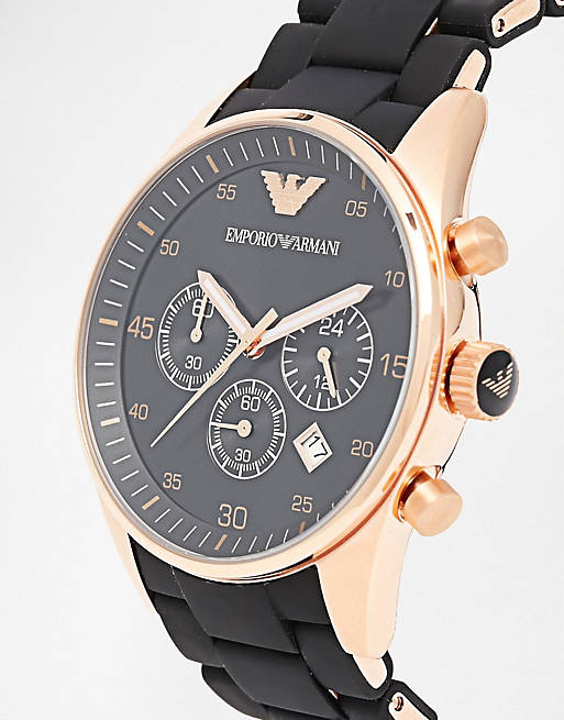 Emporio Armani Sportivo Black Dial Black Steel Strap Watch For Men - AR5905 Buy Now By Emporio Armani