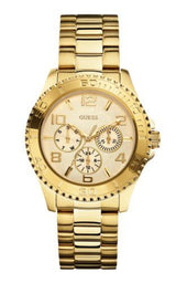Guess BFF Multifunction Gold Dial Gold Steel Strap Watch for Men - W0231L2 Buy Now By Guess