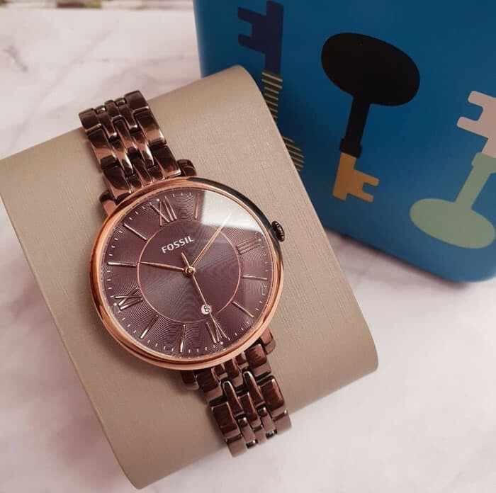Fossil Jacqueline Brown Dial Brown Steel Strap Watch for Women - ES4275 Buy Now By Fossil