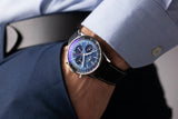 Shop Breitling Navitimer B01 Chronograph 41 Blue Dial Black Leather Strap Watch for Men - AB0139241C1P1 in USA