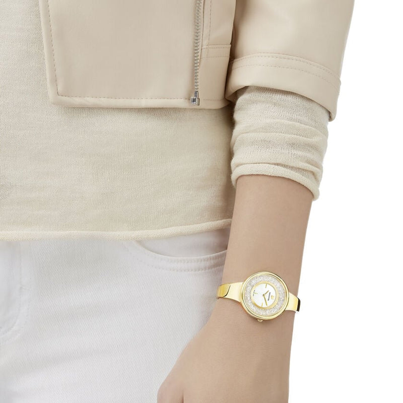 Swarovski Crystalline Bracelet White Dial Gold Steel Strap Watch for Women - 5269253 Buy Now By Swarovski