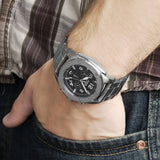 Fossil Modern Machine Black Dial Silver Steel Strap Watch for Men - FS4926 Buy Now By Fossil