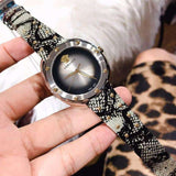 Versace Shadov Quartz Silver Dial Snakeskin Green Leather Strap Watch for Women - VEBM00718 Buy Now By Versace