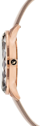 Swarovski Octea Nova Grey Dial Grey Leather Strap Watch for Women - 5295326 Buy Now By Swarovski