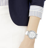Swarovski Era Journey Silver Dial White Leather Strap Watch for Women - 5295346 Buy Now By Swarovski