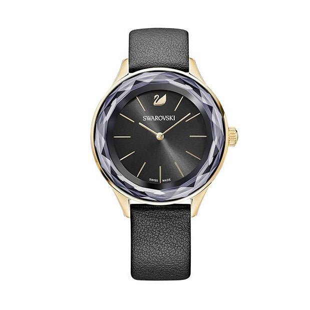 Swarovski Octea Nova Grey Dial Grey Leather Strap Watch for Women - 5295358 Buy Now By Swarovski