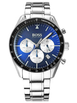 Shop Hugo Boss Chronograph Blue Dial Silver Steel Strap Watch for Men - 1513630 in USA