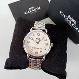 Coach Delancey Classic White Dial Silver Steel Strap Watch for Women - 14502260