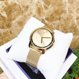 Shop Movado Bold Gold Dial Gold Mesh Bracelet Watch For Men - 3600373 in USA