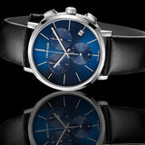 Calvin Klein Chronograph Blue Dial Black Leather Strap Watch for Men - K8Q371CN Buy Now By Calvin Klein