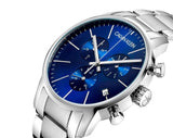 Shop Calvin Klein City Chronograph Blue Dial Silver Steel Strap Watch for Men - K2G2714N in USA