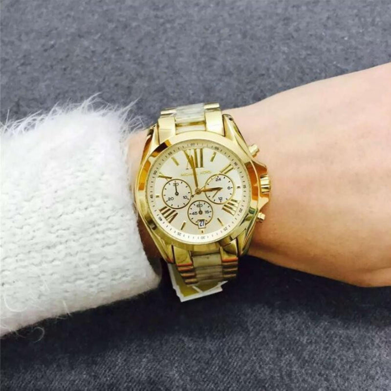 Michael Kors Bradshaw Gold Dial Gold Steel Strap Watch for Women - MK5722 Buy Now By Michael Kors