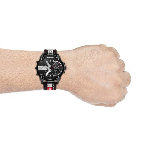 Diesel Mr. Daddy 2.0 Quartz Black Dial Black Nylon Strap Watch For Men - DZ7433 Buy Now By Diesel