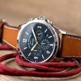Fossil Forrester Chronograph Blue Dial Brown Leather Strap Watch for Men - S5607 Buy Now By Fossil