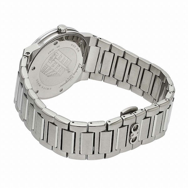 Shop Salvatore Ferragamo F-80 Classic Black Dial Silver Steel Strap Watch for Men - SFDT02423 in USA