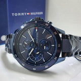 Shop Tommy Hilfiger Bank Quartz Blue Dial Blue Steel Strap Watch for Men - 1791720 in USA
