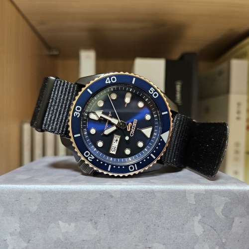 Seiko 5 Sports Automatic Blue Dial Black NATO Strap Watch for Men - SBSA098 Buy Now By Seiko