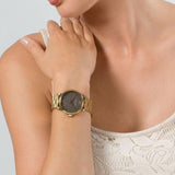 Marc Jacobs Baker Grey Dial Gold Steel Strap Watch for Women - MBM3281 Buy Now By Marc Jacobs