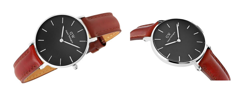 Daniel Wellington Classic Petite St Mawes Black Dial Brown Leather Strap Watch For Women - DW00100181 Buy Now By Daniel Wellington