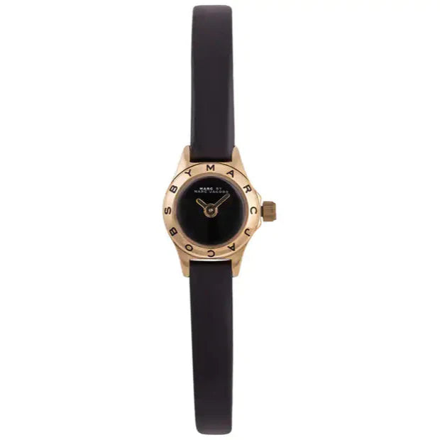 Shop Marc Jacobs Blade Black Dial Black Leather Strap Watch for Women - MBM1345 in USA