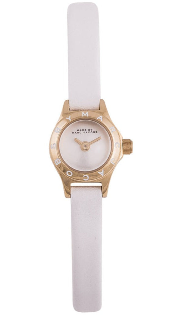 Shop Marc Jacobs Blade White Dial White Leather Strap Watch for Women - MBM1344 in USA