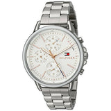 Shop Tommy Hilfiger Carly White Dial Silver Stainless Steel Strap Watch for Women - 1781787 in USA