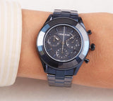 Swarovski Octea Lux Sport Chronograph Blue Dial Blue Steel Strap Watch for Women - 5610475 Buy Now By Swarovski