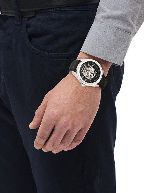 Maserati Traguardo Automatic Black Dial Black Leather Strap Watch For Men - R8871612001 Buy Now By Maserati