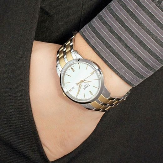 Tissot T Classic Dream White Dial Two Tone Steel Strap Watch for Men - T033.410.22.011.01 Buy Now By Tissot