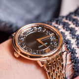 Swarovski Crystalline Chic Analog Black Dial Rose Gold Steel Strap Watch for Women - 5544587 Buy Now By Swarovski
