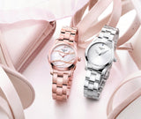 Tissot T Wave T Lady Mother of Pearl Dial Rose Gold Steel Strap Watch For Women - T112.210.33.111.00 Buy Now By Tissot