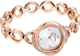 Shop Swarovski Crystal Flower Silver Dial Rose Gold Steel Strap Watch for Women - 5547626 in USA