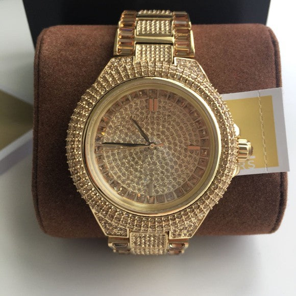 Michael Kors Camille Diamonds Gold Dial Gold Steel Strap Watch for Women - MK5720 Buy Now By Michael Kors