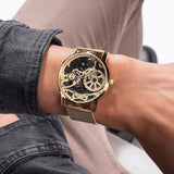 Guess Gadget Gold Dial Gold Mesh Bracelet Watch for Men - GW0538G2 Buy Now By Guess