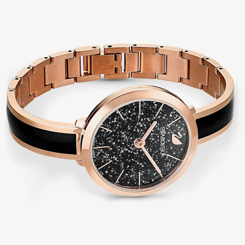 Swarovski Crystalline Delight Black Dial Two Tone Steel Strap Watch for Women - 5580530 Buy Now By Swarovski