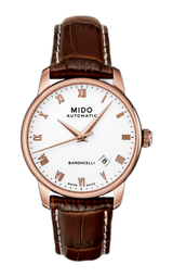 Mido Baroncelli III Automatic Silver Dial Brown Leather Strap Watch For Men - M8600.2.21.8 Buy Now By Mido