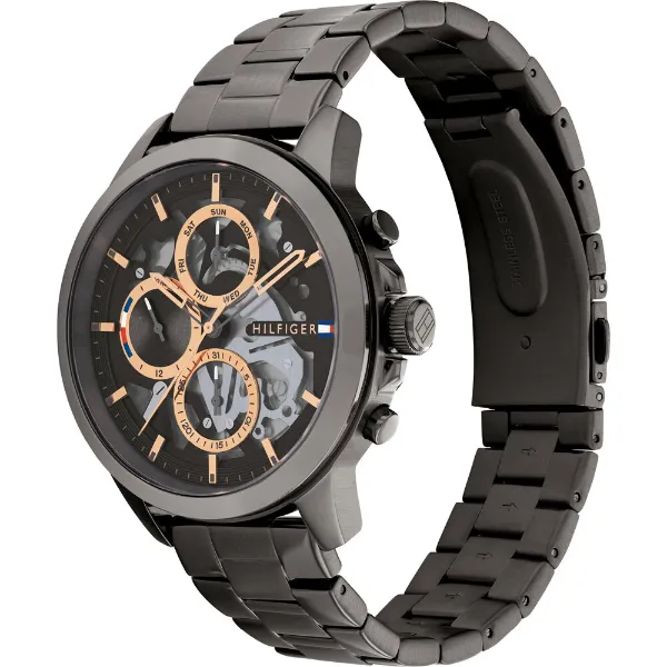 Tommy Hilfiger Henry Chronograph Grey Dial Grey Steel Strap Watch For Men - 1710479 Buy Now By Tommy Hilfiger