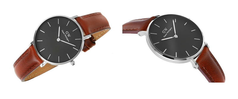 Daniel Wellington Classic Petite Bristol Black Dial Brown Leather Strap Watch For Women - DW00100177 Buy Now By Daniel Wellington