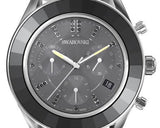 Shop Swarovski Octea Lux Sport Chronograph Black Dial Silver Steel Strap Watch for Women - 5610520 in USA