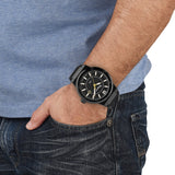 Shop Salvatore Ferragamo F-80 Classic Black Dial Black Rubber Strap Watch for Men - SFHY01622 in USA