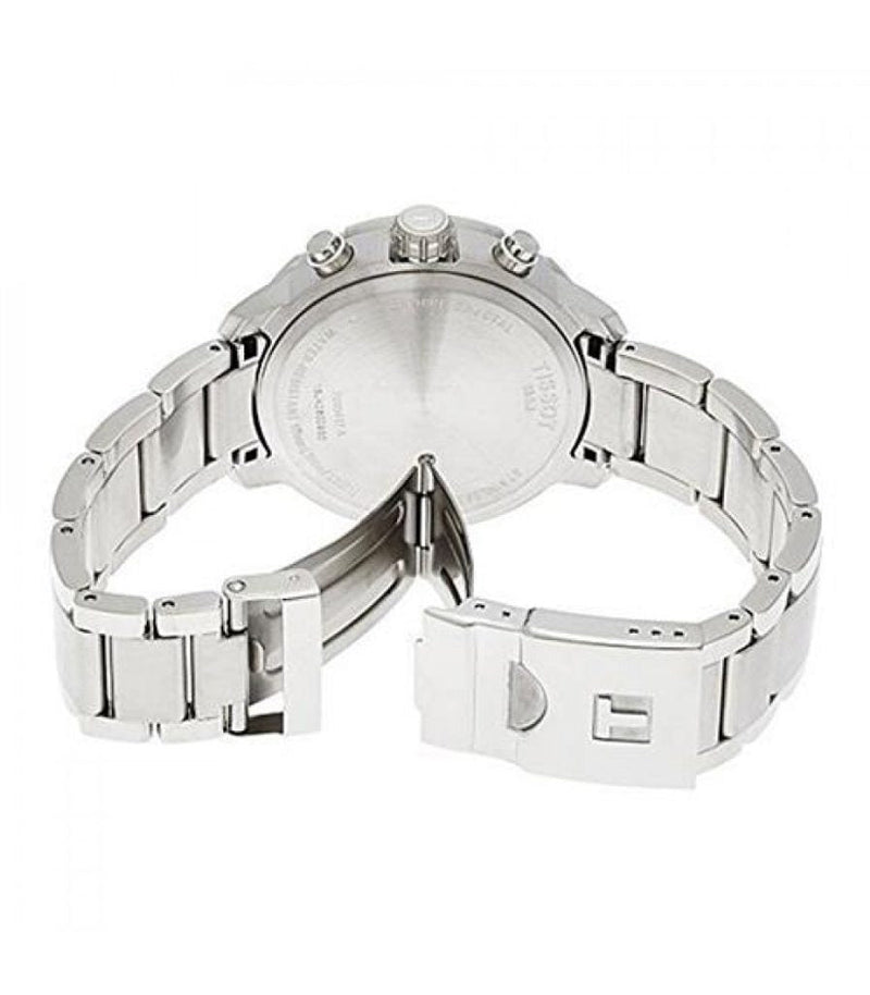 Tissot Quickster Chronograph Black Dial Silver Steel Strap Watch For Men - T095.417.11.067.00 Buy Now By Tissot
