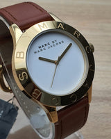Shop Marc Jacobs Blade White Dial Brown Leather Strap Watch for Women - MBM1218 in USA