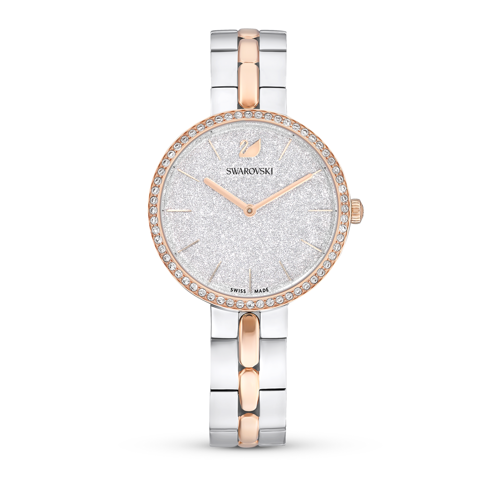 Swarovski Cosmopolitan Crystals Silver Dial Two Tone Steel Strap Watch for Women - 5644081