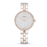 Shop Swarovski Cosmopolitan Crystals Silver Dial Two Tone Steel Strap Watch for Women - 5644081 in USA