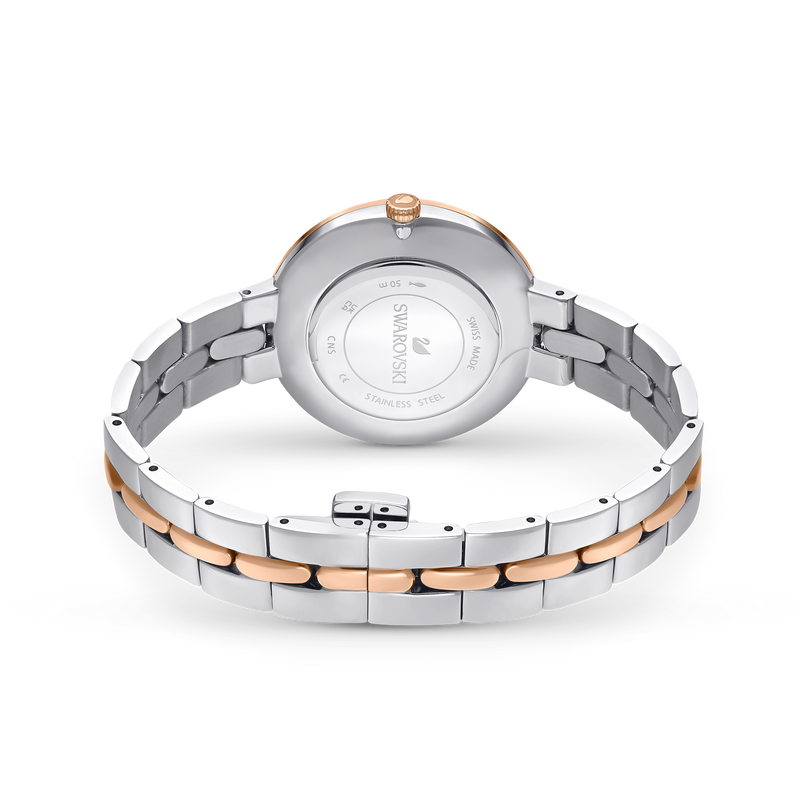 Shop Swarovski Cosmopolitan Crystals Silver Dial Two Tone Steel Strap Watch for Women - 5644081 in USA