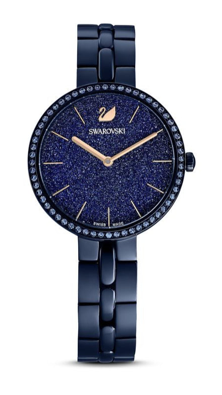 Shop Swarovski Cosmopolitan Crystals Blue Dial Blue Steel Strap Watch for Women - 5647452 in USA